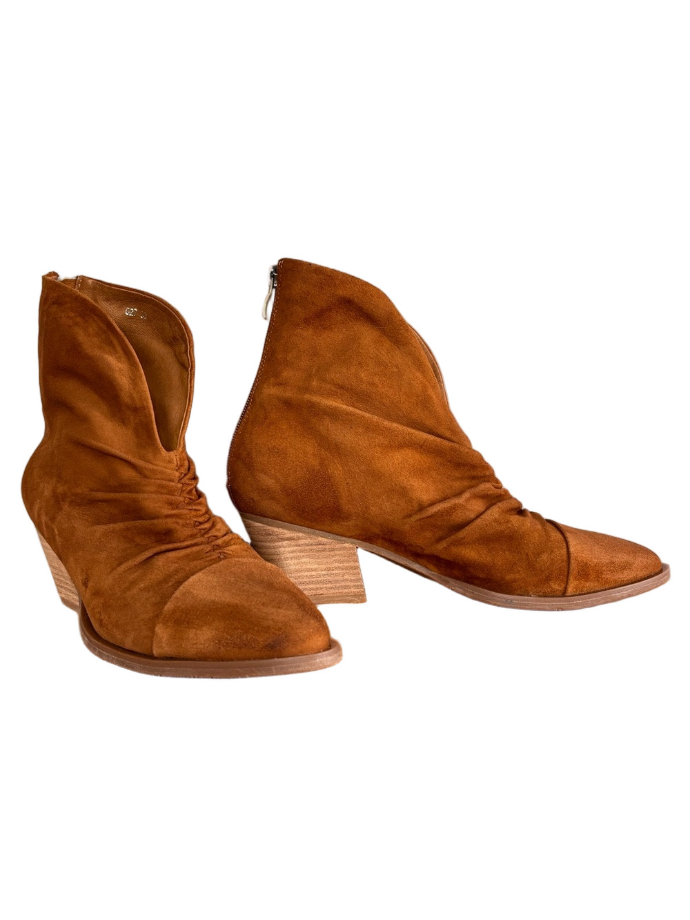 Antelope Cognac Suede Slouch Ankle Boots EU39 Boho Western Festival Indie Sleaze